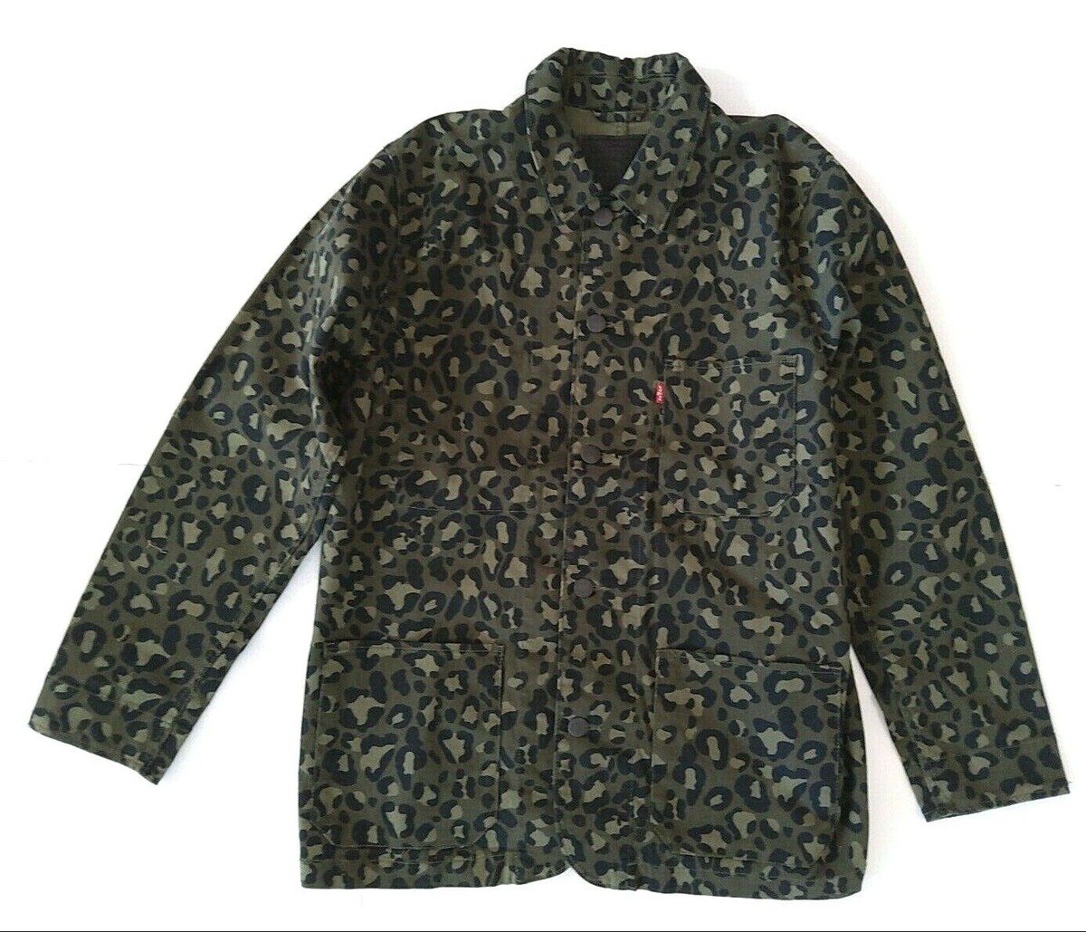 LEVI'S Men's Large Green Cheetah Camo Print 29655-0020 Engineers