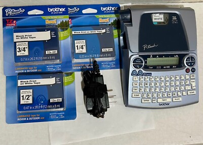 Brother PT 1880 labeling system machine label maker  1  inside & 3 new tapes