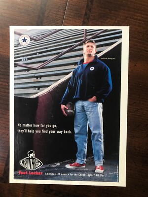 1998 original print ad Foot Locker Chuck Taylor All Star Shoes W/ Chad  Levitt