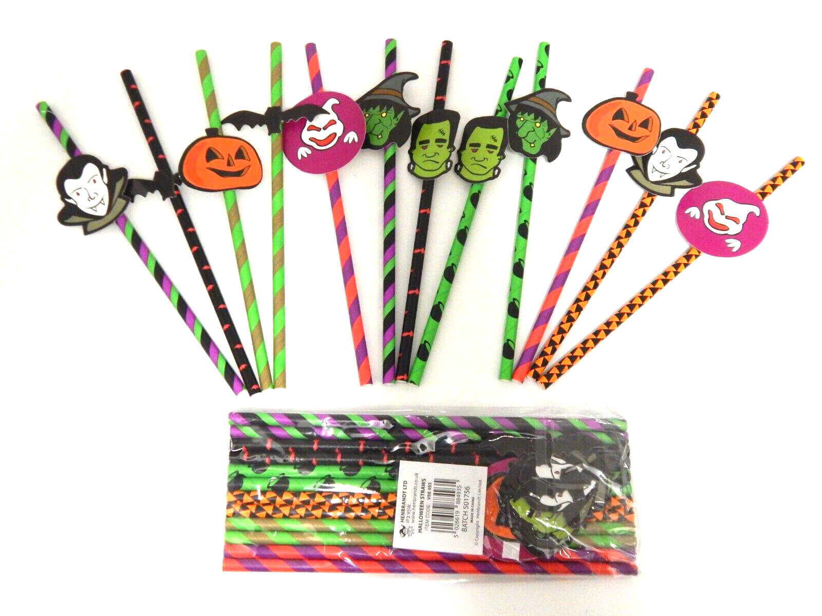 Halloween Straws - Paper Drinking Straws - Spooky Party Straw - Includes 24!!!