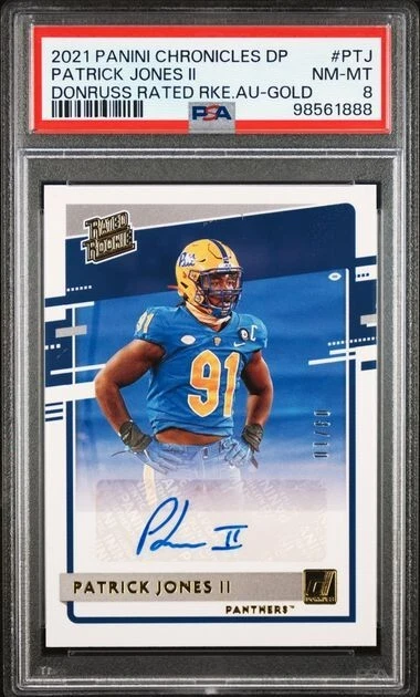 Patrick Jones II Panini Chronicles Draft Picks Donruss Rated Rookie Autographs #PTJ Gold
