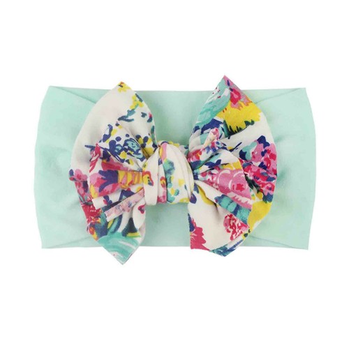 Newborn Infant Baby Girls Print Bow Headband Stretch Hairband Headwear Wrap UK - Picture 14 of 20