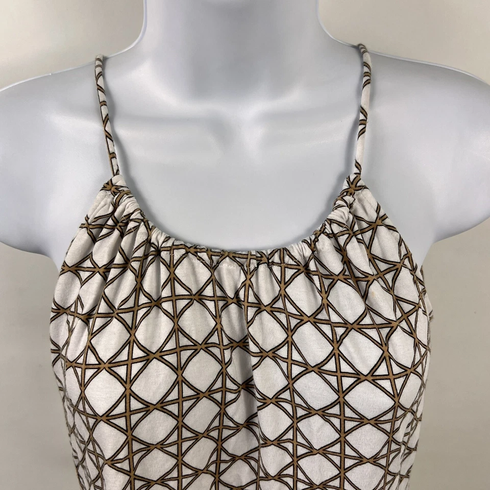 Banana Republic Tank Top Women's XS Draped Spaghetti Strap White Stretch Casual - Image 3 of 4