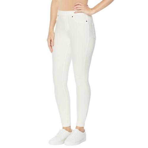 HUE Pull-On Corduroy Jean Legging White 