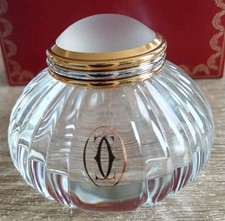 Cartier 1989 Vintage Inkwell Crystal Trinity Must Luxury Collector Godron Santos