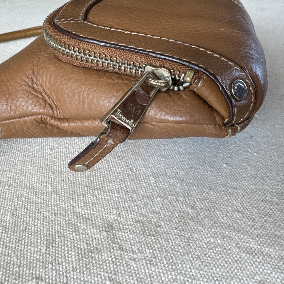 Bolso/cartera de hombro de cuero marrón guijarro Tignanello 1989 LEER Foto 4 de 4