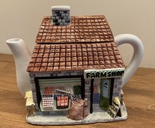 Decorative Westernhouse Novelty Collectible Ceramic Teapot - Farm Shop