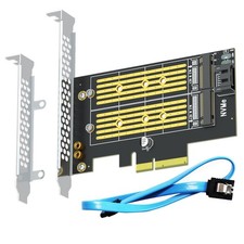 PA12 M.2 PCIe Adapter for One M.2 NVMe SSD and One M.2 SATA SSD