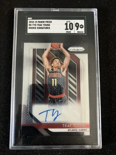 2018-19 Panini Prizm Trae Young Rookie Signatures RC Auto #RS-TYG Hawks