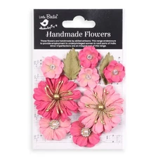 Little Birdie Liora Paper Flowers 10/Pkg-Precious Pink - 6 Pack