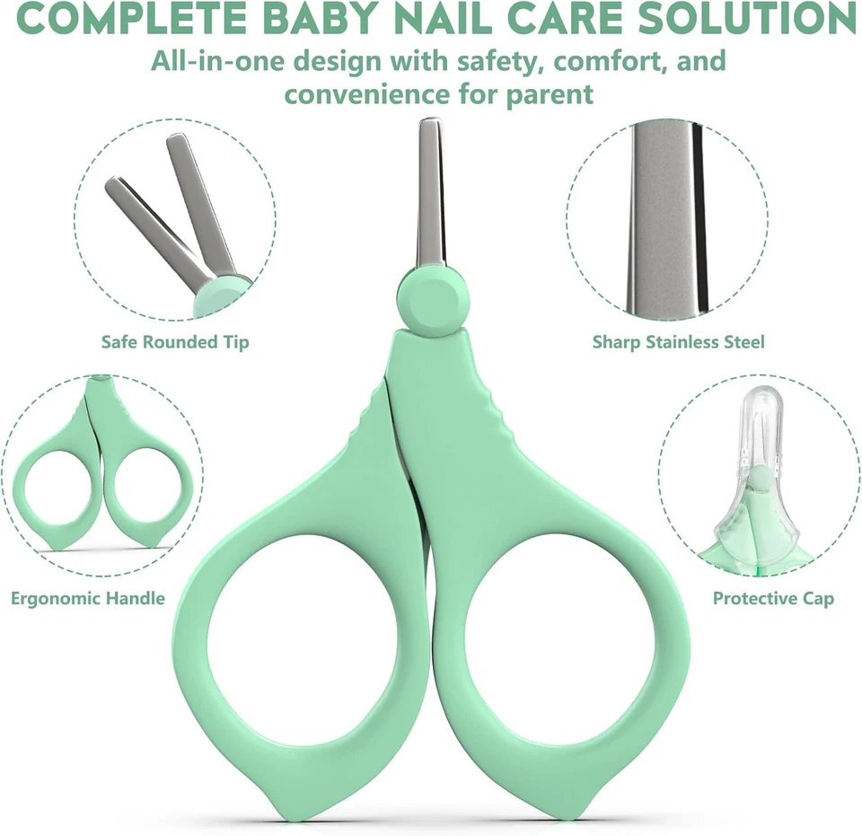 Infant Nail Clippers with Safety Round Tip, Baby Nail Scissors Fingernail Cutter - Image 2 of 4