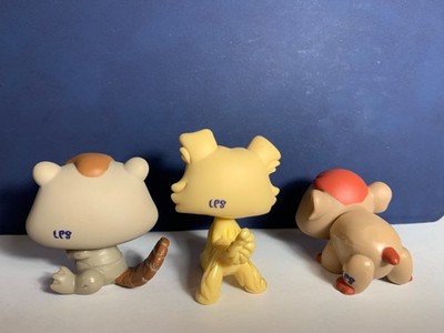 Lot Littlest Pet Shop : Colley #1194 + Castor #1192 + Cochon D'Inde #1193