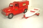 TONKA RED FORD FARM SPORTMANS STEPSIDE PICKUP & CAP TOPPER, BOAT,TRAILER #880-5