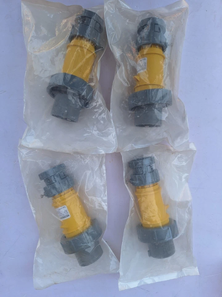 MENNEKES 3794 ELECTRICAL PLUG RS 235-9966 16A-4H/100-130V 50-60Hz 2P+E LOT OF 2 - image 2 of 4