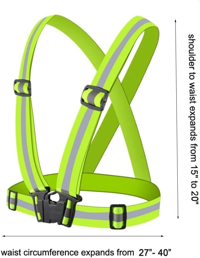 Reflective Vest 2Pack Adjustable High Visibility Safety Gear for Running Cycling - Image 3 of 4