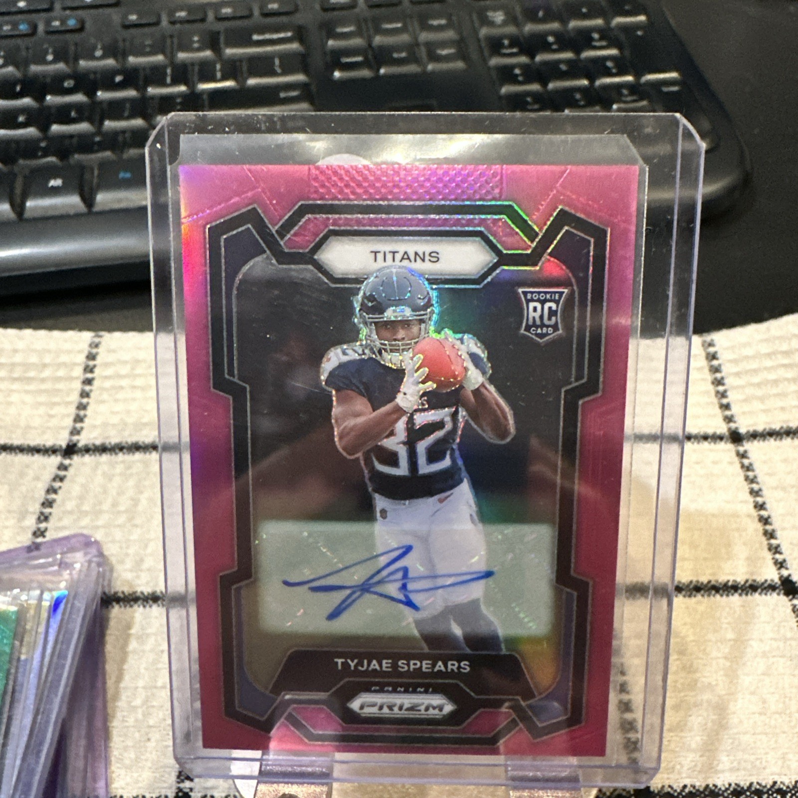 2023 Prizm Tyjae Spears Pink Prizm Rookie RC Auto Autograph #396 Titans
