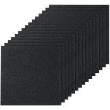 Uimoso 24” x 24” Peel and Stick Carpet Tile Self Adhesive 15pcs Carbon Black