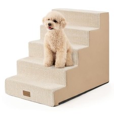 Dog Stairs for Small Dogs, 5 Tier Widened Pet Stairs for High Beds, 23.6" H N...