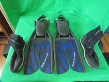 ScubaPro Twin Jet Max Scuba Diving Fins Size L w/ScubaPro Size 12 Booties Nice