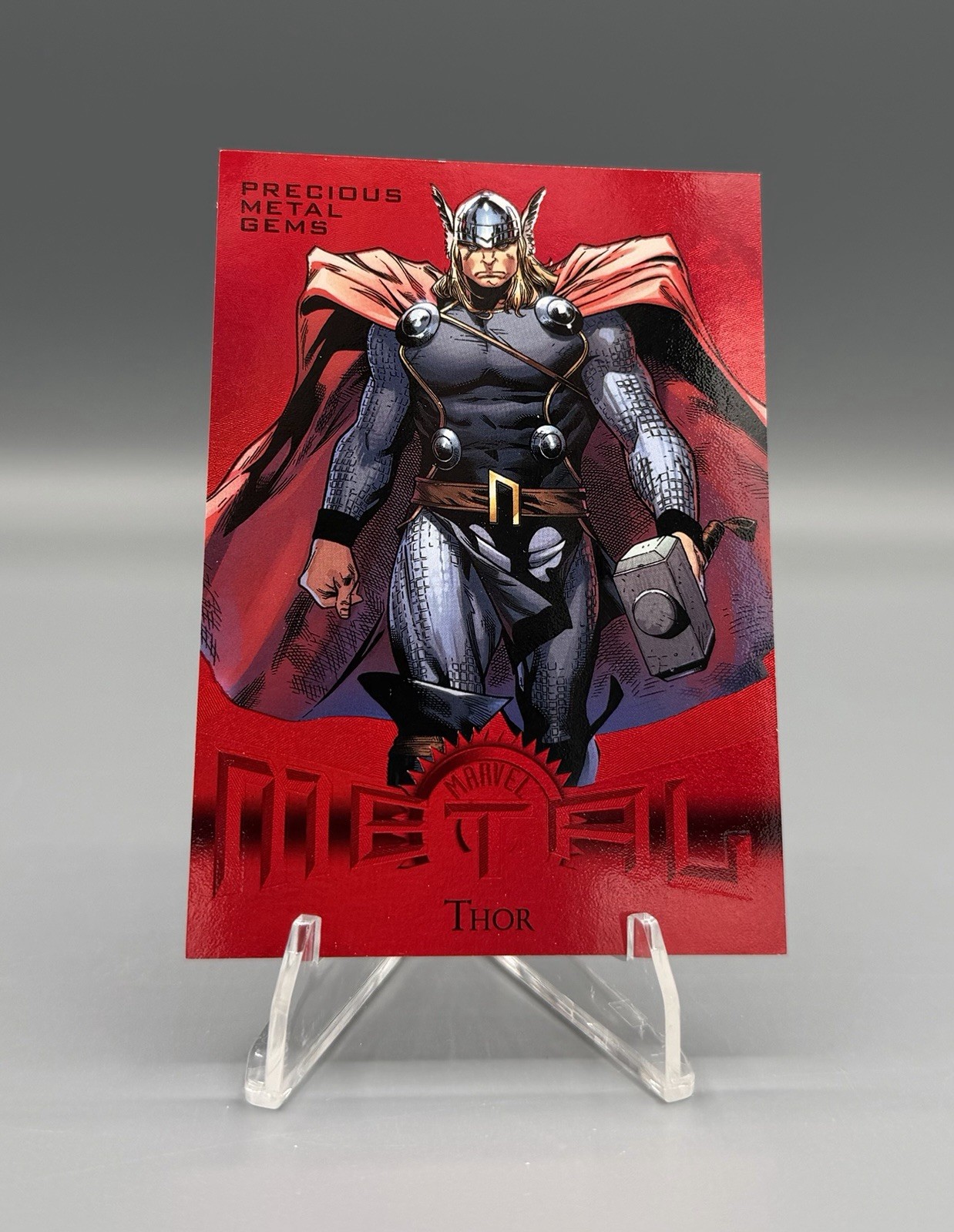 Thor - 2013 Marvel Fleer Retro #10 Red Precious Metal Gems /100