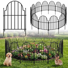 Decorative Garden Fence Panels 19 Pack - 16in H x 20ft Metal Animal Barrier...