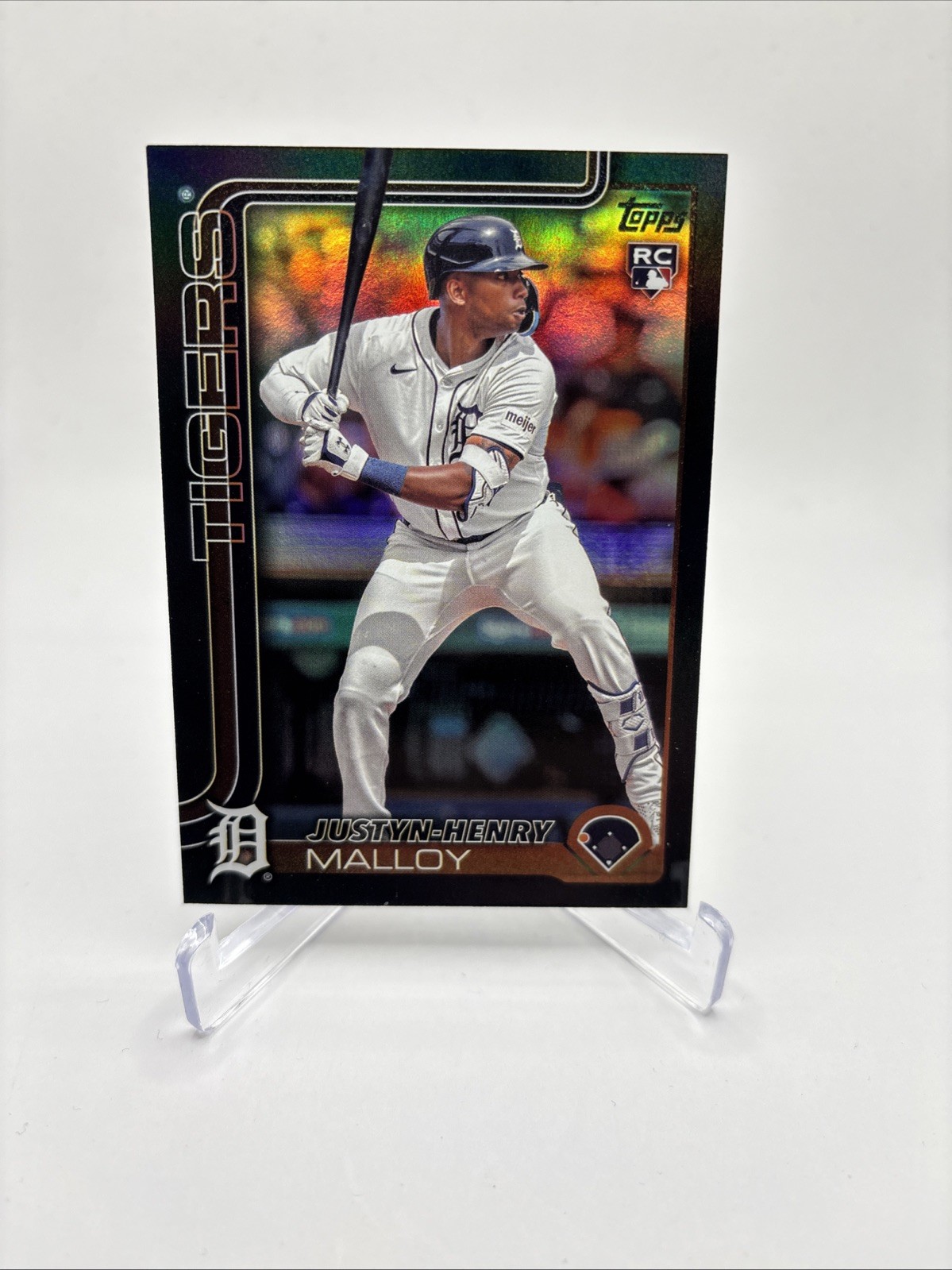 2025 Topps Series 1 Justyn-Henry Malloy #269 Black Holo Foil /10 (RC)