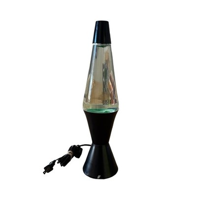 Vintage 16 '' Midnight Lava Lamp Clear Liquid Green Lava