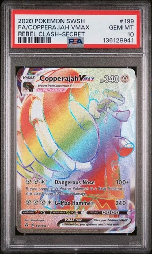 Copperajah Vmax Secret Pokemon Sword & Shield Rebel Clash 199/192 PSA 10