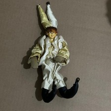 Katherine's Collection Wayne Kleski Jester Elf Doll Harlequin Bells 11" - As Is