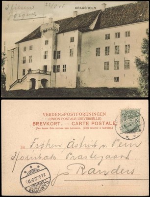 Postcard Dragsholm Castle 1905 Denmark Denmark Zealand