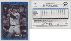 2024 Topps Series 1 Blue Holofoil /999 Jacob Amaya #144 Rookie RC