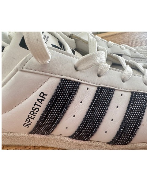 Adidas Superstar US 8 Eur 40  Special Edition white sneakers black lace 