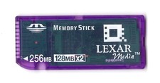 Lexar Media Genuine Memory Stick 256MB 128MB x2 Camera Memory Card