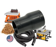 Hose Adapter for 2-1/2" Dust Collection Ports - Made in USA - Connects to Tab...