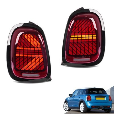 Red 3 Modes Taillights For 2014-2024 Mini Cooper F55 F56 F57 Hatchback/Convertib