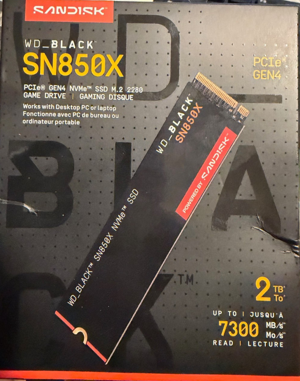 Western Digital WD_BLACK SN850X NVMe Internal SSD (WDBB9G0020BNC)