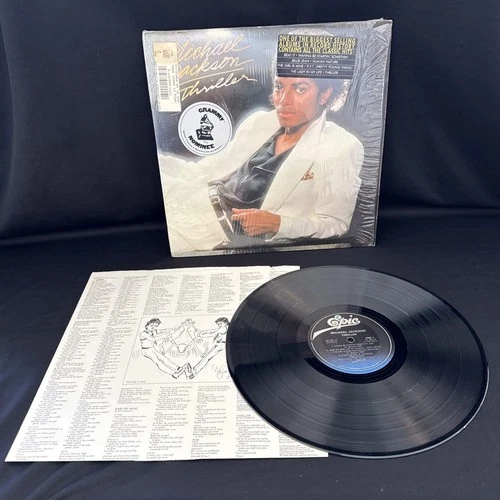 MICHAEL JACKSON - THRILLER LP original shrink w/ hype and Grammy stickers 1982