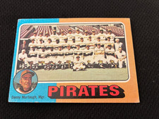 1975 PITTSBURGH PIRATES  TEAM CHECKLIST UNMARKED TOPPS #304 EX BASEBALL CARD