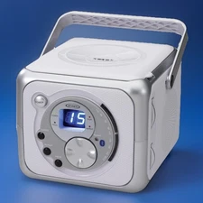 Jensen Portable Bluetooth Music System w/CD Player CD-555  FM Stereo Aux Input