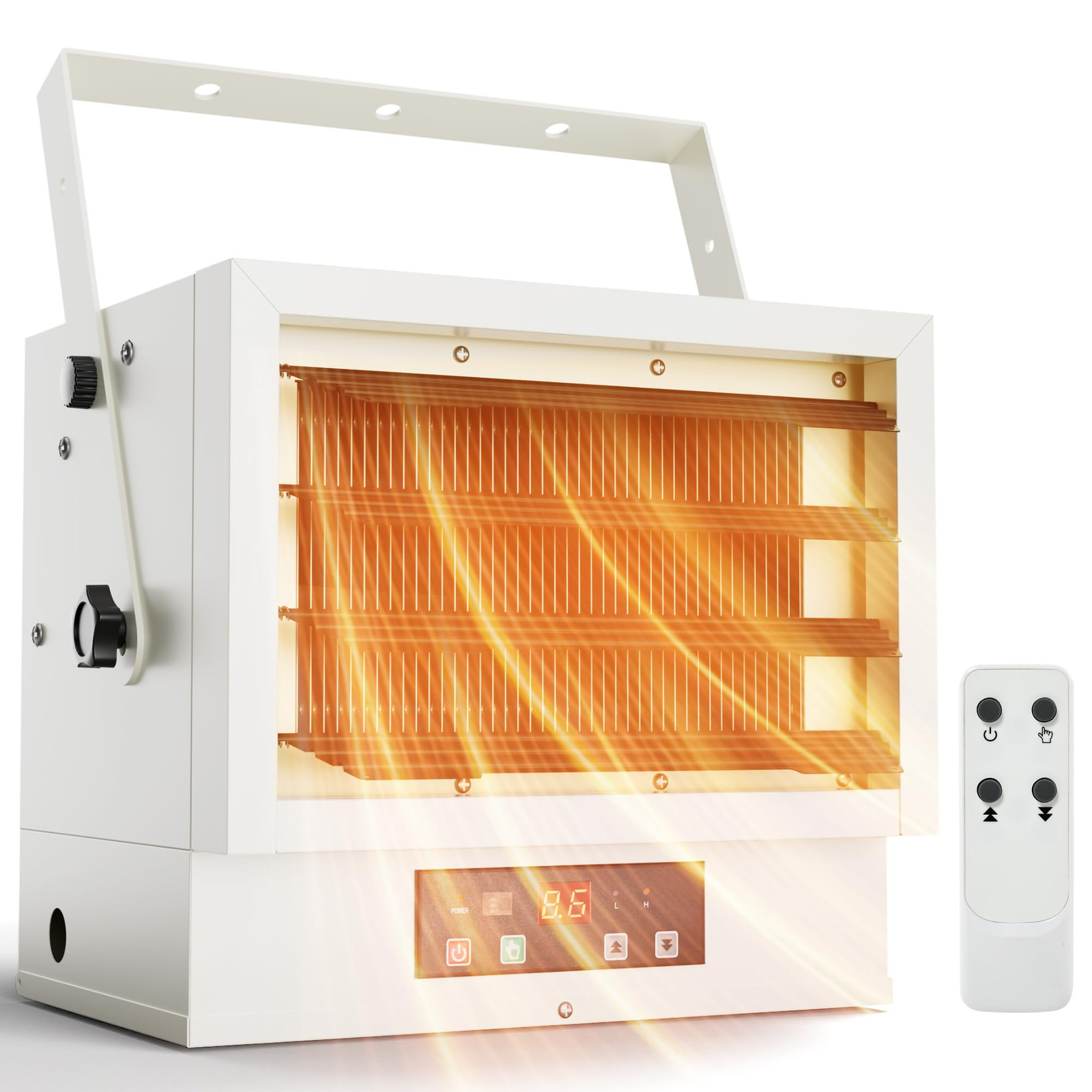 Electric Garage Heater, 7500 Watt Hard-Wired Garage Heaters with Remote Contr...