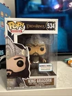 Funko Pop! Bundle Lot King Aragorn #534, Alpha #892 & Dog #891 Lord of the Rings