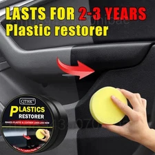 Car Plastic Restorer Interior Panel Renewal Wax Leather Rubber Polish Repair