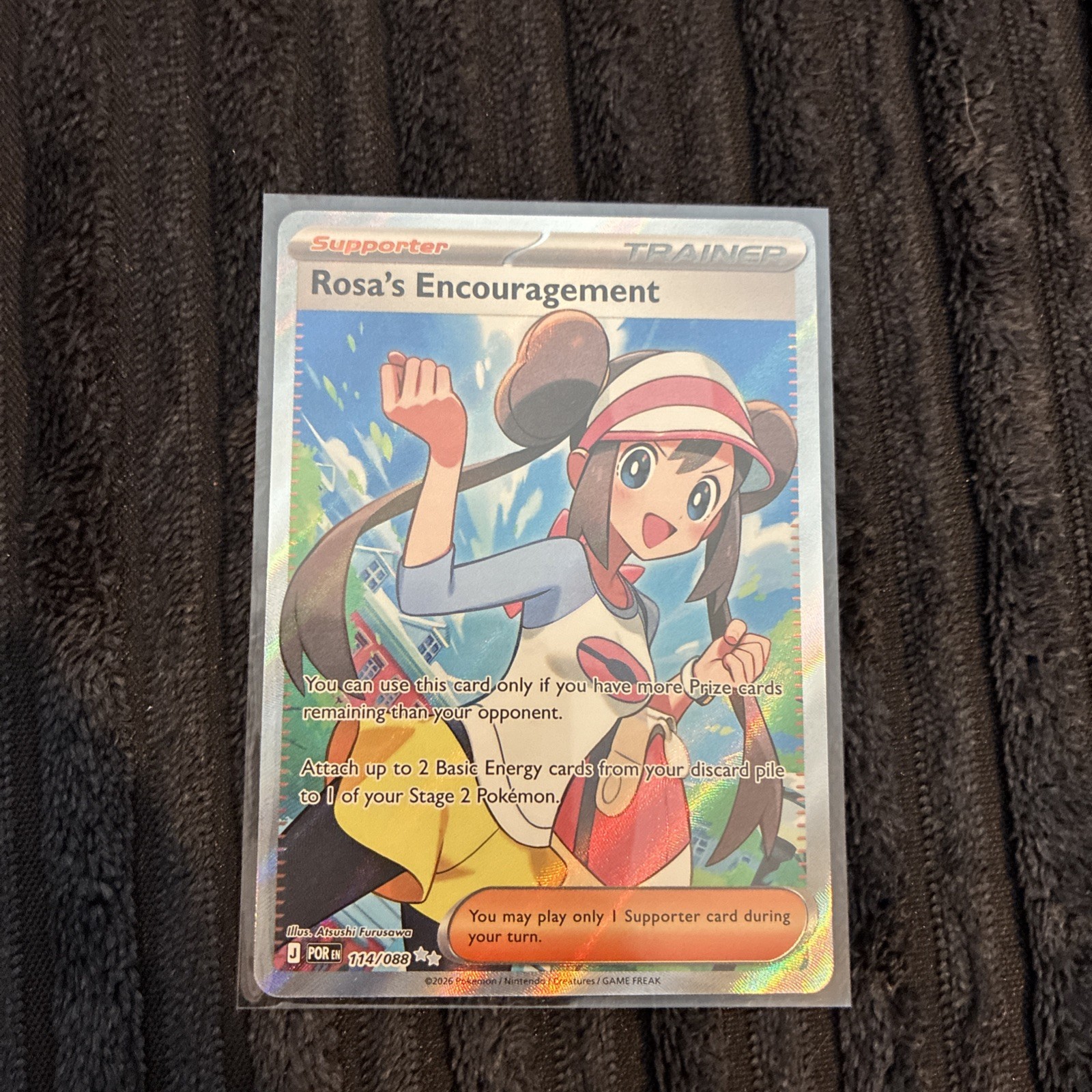 Pokémon TCG Rosa's Encouragement 236/236 Cosmic Eclipse Full Art Holo UR EN
