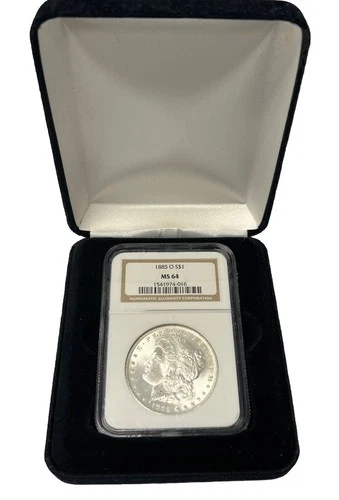 1885-O New Orleans Mint Morgan Silver Dollar certified by NGC MS64