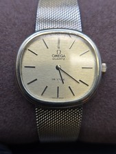 Vintage Omega De Villa 10K Gold Filled 33mm Gold Dial Mens Watch 191.0038