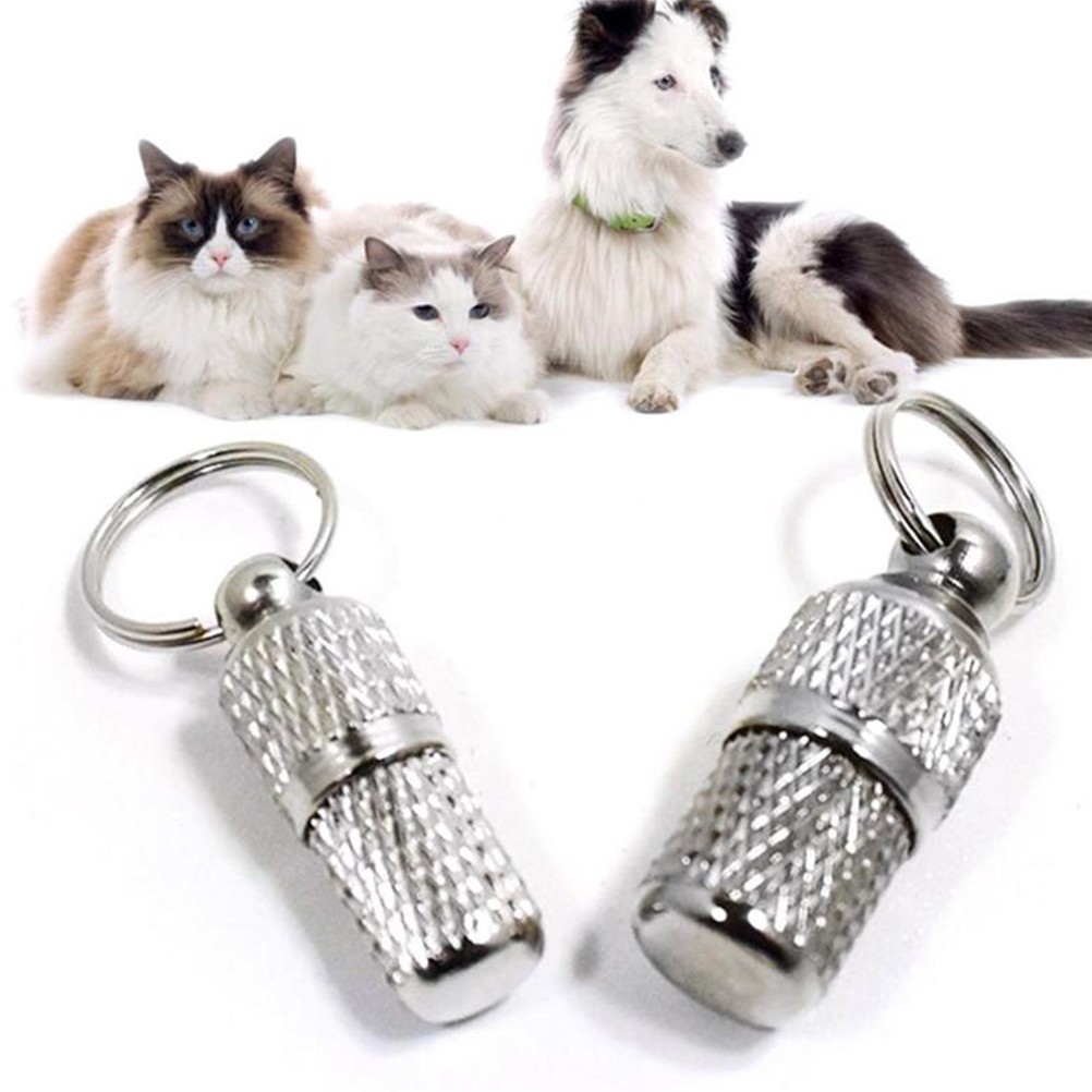 6 Pezzi Pet Id Barrel Dog Identity Tag Inciso Regno Unito Cat Tube Accessori foto 6