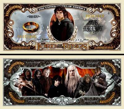 DER HERR DER RINGE 1 MILLION DOLLAR BANKNOTE! TOLKIEN SAMMLUNG Bilbo Hobbit