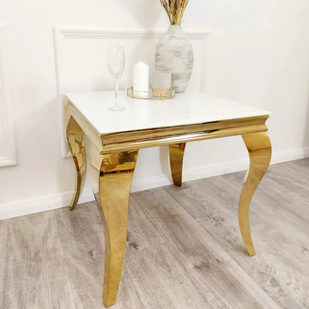Gold side lamp table deals