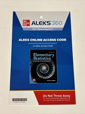 ALEKS 360 Elementary Statistics A Step by Step Approach 11th Online Access Code