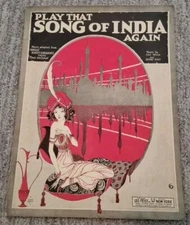 IRVING BIBO Exotic 1921 Sheet Music ‘Play That Song Of India Again’